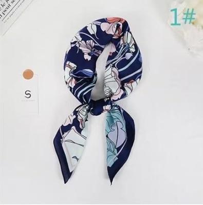 China Wholesale direct luxury silk satin silk scarf custom printing square soft head scarf for women fashion for sale