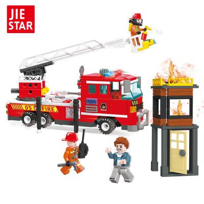 China Construction Toy High Quality Compatible Blocks Toys Educational Fire Station Plastic Brick Toys For Children for sale