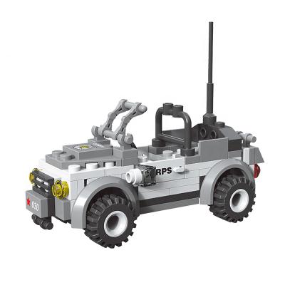 China Develop Intelligence Kids Military Building Blocks Car Light Up Brick Toy For Intelligence Play for sale