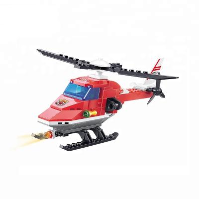 China Fun JIE-STAR Model Fire Helicopter Plastic Connecting Toys Blocks For Children for sale