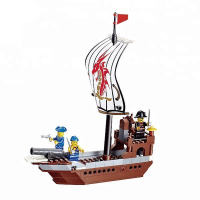 China JIE-STAR 167pcs assembly pirate ship age creative non-toxic diy blocks for kids for sale