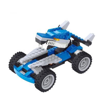 China Cool Blue Model ABS Micro Race Car Model Blocks Eco - Friendly For Kids for sale