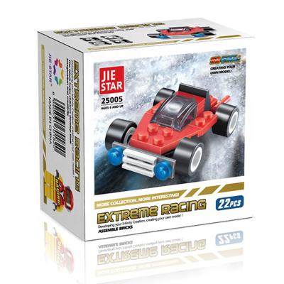 China JIE-STAR Funny Racing Car Mini Toy Children's Puzzle Assembly Building Blocks for sale