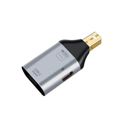 China Video Transmission USB-C Type C Female Source To Mini Displayport DP Sink HDTV Adapter 4K 60hz 1080p And PD Power For Phone And Laptop for sale