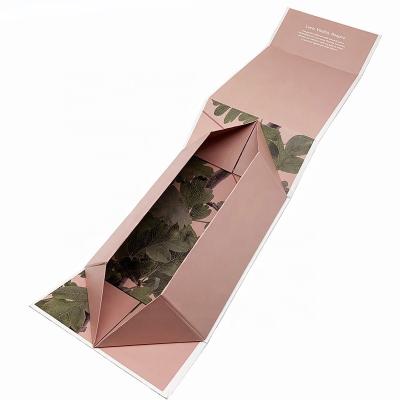 China Recycled Cosmetic Packaging Folding Materials Flat Folding Cardboard Paper Creative Gift Box With Magnet for sale