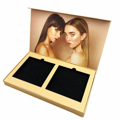 China Recycled Materials Luxury Fancy Paper Cosmetic Set Magnet Closure Makeup Packaging Packaging Box With Sponge for sale