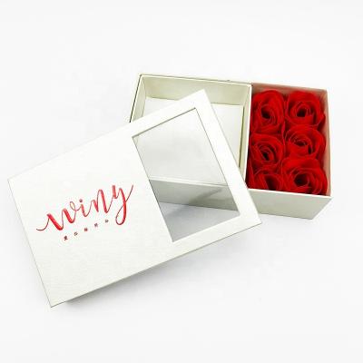 China Wholesale custom logo luxury pearl paper wedding flower packaging gift box recyclable for jewelry for sale