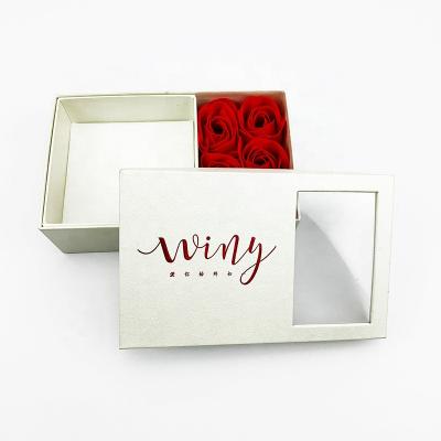 China Recyclable Custom Luxury Pearl Paper Wedding Jewelry Flower Packaging Gift Box For Ring for sale