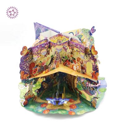 China paper & Cheap Cardboard Art Paper Hardcover Children Story 3D Pop Book Printing for sale