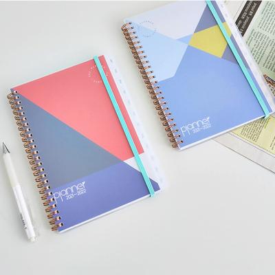 China Eco-Friend A5 PP Cover Index Tag Divider Spiral Planner Journal Notebook Colorful Printing for sale