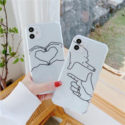 China Fashionable Anti-drop Art Love Design Covers Shockproof Transparent TPU Phone Case Max 12 Phone Cases for sale