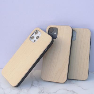 China Custom Protective Anti-Fall DIY Phone Case Printing Back Cover Sublimation Blanks Wooden Phone Case For Max 13 Pro for sale