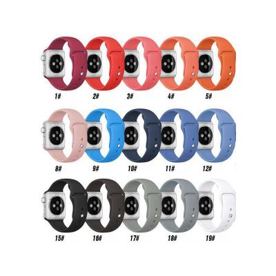 China Sports Watch Accessories Rubber Strap For Smart Watch Series 6 5 4 3 2 1 Silicon Watch Band Straps for sale