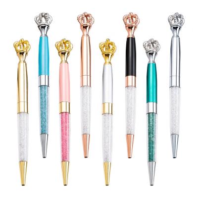 China Promotional Pen Gold Crown Ballpoint Pens With Blue Ink Crown Design Luxury Ballpoint Pen For Promotion for sale