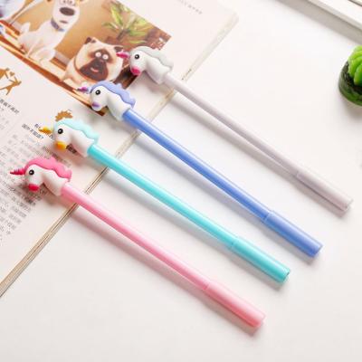 China office & School Pen New Design Personalized Pen Unicorn Plastic Promotional Pen With rubber Logo For Gift made to order for sale