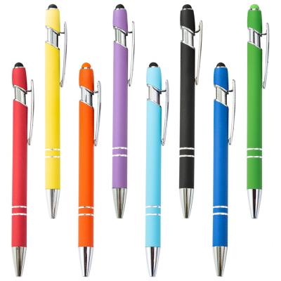 China Best Cheap Click Pen Metal Biro Touch Screen Promotional Ballpoint Pens With Customized Logo for sale