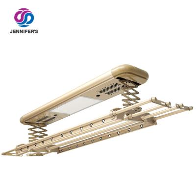 China Multifunctional Fashionable Rustless Electric Clothes Drying Rack Hanger Ceiling Mounted With UV Light Full Aluminum Body for sale