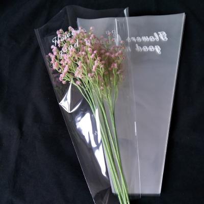 China Security High Quality Flowers Packing Bag Trapezium Custom Bag Transparent OPP Luxury Roses Flower Packing Plastic Packaging for sale