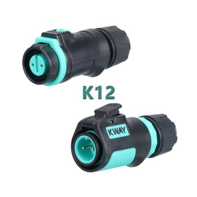 China M12 Power Male Plug And 2 Female Mating Socket 3 4 5 6 7 8 Pin Circular Industrial Waterproof Power Connectors IP67 for sale