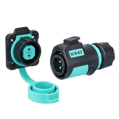 China Industrial Power TUV Male Socket Flange Square Outdoor Female Cable LED Quick Lock Waterproof M20 Power Connector for sale