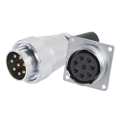 China 8pin WS28 Power Male Plug M28 Automotive Electrical Adapter and Female Plug Square Signal Aviation Power Connector for sale