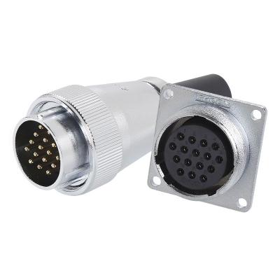 China 16pin WS28 Power Male Plug M28 Automotive Electrical Adapter and Socket Female Square Signal Aviation Power Connector for sale