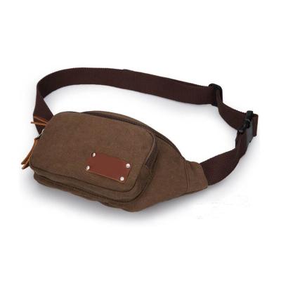 China Wholesale Custom Logo Canvas Fanny Pack Belly Waist Bag High Quality For Men for sale