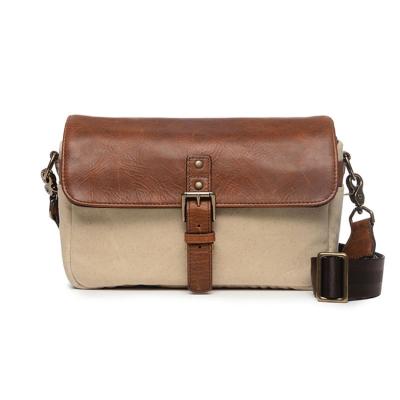 China Water Resistant Leather Flap Canvas Casual Waterproof Messenger Bag Camera Bag for sale