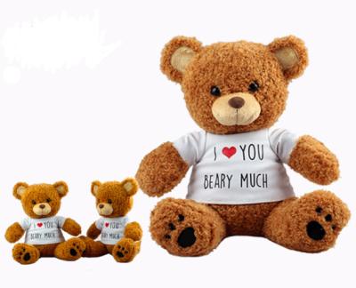 China Promotional Teddy Bear Kids Plush Gifts Soft Toys Branded T-shirt Custom Logo Teddy Bear With Factory Wholesale Teddy Bear for sale