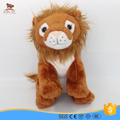 China Good Quality Plush Lion Sitting Plush Toy With Hear Beat Recorder for sale