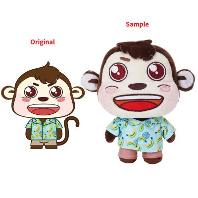 China NEW Amazon Plush 2022 Hot Selling Monkey Custom Made Animal Dolls With Shirt And Pants Plush Toy Plush Key Chain Custom Plush Toys for sale