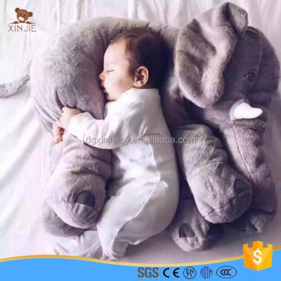 China Gray Large Stuffed Baby Sleep Plush Elephant Toy for sale