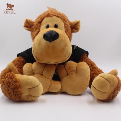 China Plush Customize Long Arm Magnet Plush Monkey Toy With T-Shirt And Logo for sale