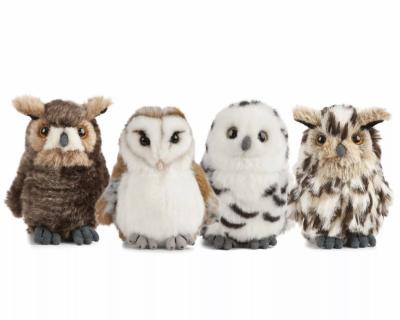 China OEM Manufacturer Custom Design Stuffed Animal Owl Plush Toy White And Brown Colors for sale