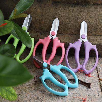 China Sharp Durable Floral Scissors Flower Gardening Scissors Bonsai Flower Florist Tools Anti-Slip Handle Fruit Tree Repair Shears for sale