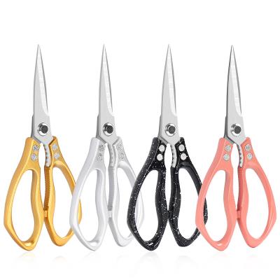 China High Quality Kitchen Serving Scissors Stainless Steel Cutting Workshop Goods Multicolor Hummingbird Kitchen Scissors Food Knives Household for sale