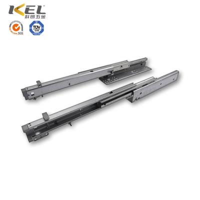 China Modern Heavy Duty Telescopic Triple Fold Extension Ball Bearing Undermount Drawer Rail Runner Soft Narrow Hidden Full Slide for sale