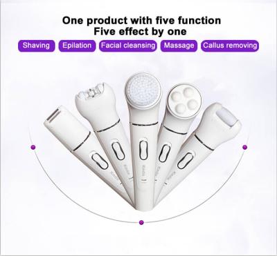 China Keda DEEP CLEANING 5 in 1 Women's Hair Remover Cordless Rechargeable Epilator for Women for sale