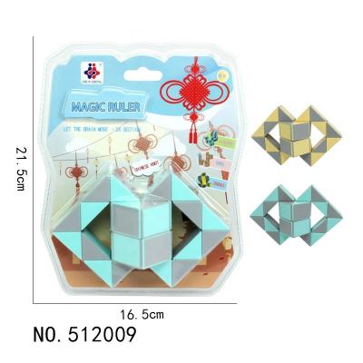 China Mini New Design 36 Wedges Puzzle Magic Cube Snake Magic Ruler Toy For Kids Adults for sale