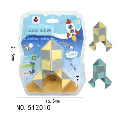 China Cartoon Toy Hot Selling Manufacturer Kids Toys 24 Blocks Snake Ruler Magic Cube Puzzle Toys For Children for sale