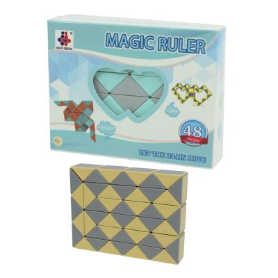 China Classic Mini 3D Puzzle Advertising Toys New Design Manufacturer Plastic Folding Snake Magic Ruler for sale