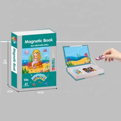 China Magnetic DIY TOY Custom Children Early Educational kids puzzle to play rods diy toys puzzle magnetic book box for sale