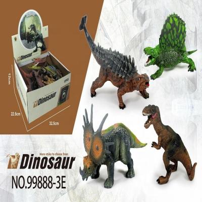 China PVC Items Wholesale Animal Toys Sets Cute Realistic Hand Painted Dinosaur PVC Model Toy 99888-3E for sale