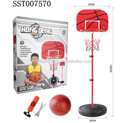 China Clay Indoor Basketball Game Toy 1.2m Goal Hoop Basketball With Lift Function And 23cm Iron Ring for sale