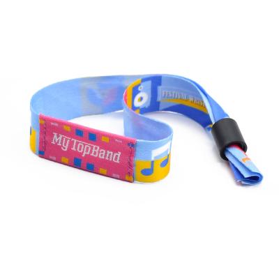 China Fashion Style 13.56MHz Woven Polyester Festival RFID Wristband Waterproof / Waterproof Passive Wristband for sale