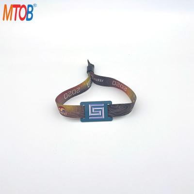 China NFC Fabric Wristband RFID Event Silverless Wristband Waterproof / ISO14443A Waterproof Low Price For Events for sale