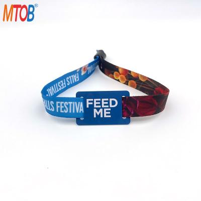 China Waterproof / Custom 13.56mhz RFID Event NFC Wristband Waterproof Fabric Wristband For Cashless Payment for sale