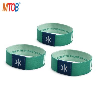 China Customized Waterproof/Waterproof NFC Logo Stretch Elastic Adjustable Wristbands For Water Park Kids for sale