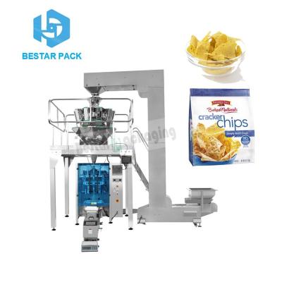 China Automatic Food Snack Chips Weighing And Packing Machine With Multi Head Weigher for sale