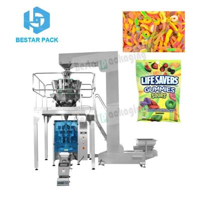 China Automatic Weighing 100g Food Color Candy Pillow Bag Packing Machine for sale